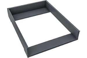 regalik Wickelaufsatz für Hemnes 500 IKEA 72cm x 50cm - Abnehmbar Wickeltischaufsatz für Kommode in Graphit - Abgeschlossen mit ABS Material 1mm
