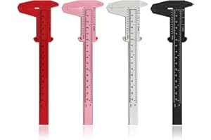 NCOALE 4 Stück Messschieber Digital, 150mm Präzisions Schieblehre Digital 0,01 mm Plastik Caliper Analog Genauigkeit Schublehre Klein für Haushalt Büro Schüler Tasten Schmuckmessung