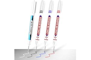 WONWOOD_DIRECT Bohrlochmarker 4 Stück Tieflochmarker Metall Extra Feine Rundspitze 0,75 mm Bohrlochmarkierungen Bleistift Lochmarkierung Lochmarkierungswerkzeug für Tieflochmarker Bohrlochmarker Baustelle