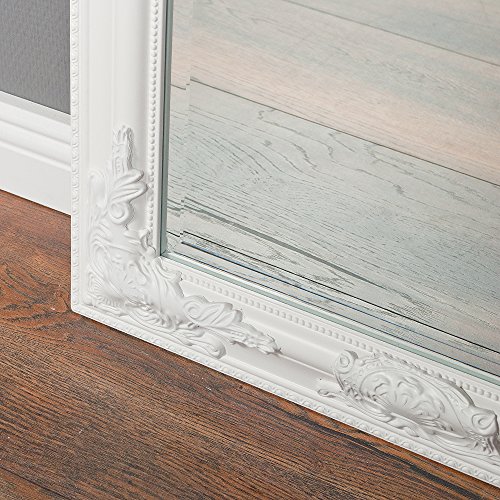 WANDSPIEGEL Weiß-Pur BAROCK DESIGN SPIEGEL POMPÖS HOLZRAHMEN Bessa 100x50cm - 6