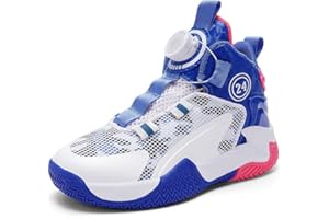 Hixingo Enfant Chaussure de Basketball, Garçon Sneakers Baskets Enfant Filles Mode Baskets de Basket-Bal Hautes pour Chaussures de Sport, pour Mixte Jeunes Homme Femme 31-40