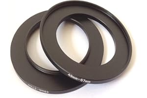 XJGMAO 2x Metal 49-67mm Step Up Rings D-SLR Video Camera Lens Connect-ion Size 49mm To 67mm Filter Aperture Connector Adapter Screws Focus Digital Photo Picture View Fix-Ing Photograph Parts Accessories