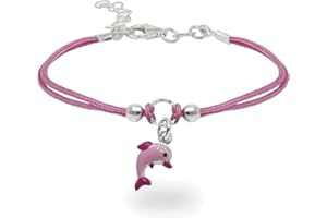 inSCINTILLE Braccialetti Bambina con Filo Cerato e Charm in Argento 925, Girotondo Bracciale Bambina e Bambino