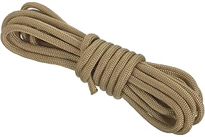 Rebower 550 Paracord Rope 3 m, 4mm Thin Paracord Nylon Cord 7-Strand Core [for Tent Camping Outdoor Gear] - Light Brown