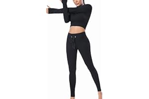 XDSP Abbigliamento Sportivo da Donna Set Completi da Allenamento Donna per Leggings a Vita Alta Senza Cuciture e Reggiseno Elasticizzato Yoga Jogging