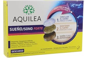 AQUILEA | SUEÑO FORTE | 30 Comprimidos Tricapa | Formula Actualizada | Descanso y Sueño Profundo