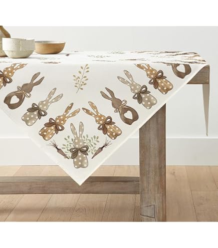 Chemin De Table À Carreaux Buffle Lapin Carottes De Pâques Saisonnier
