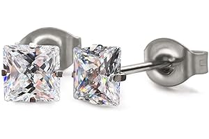 Limerencia G23 Orecchini in Puro Titanio per Uomo Donna, Orecchini Anallergici con Zirconi Cubici, Orecchini Uomo Diamante per Ragazze e Adolescenti