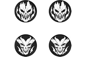 PlayVital Joystick Caps für PS5,Stick Aufsätze für PS4,Kappen für Xbox Series X&S,Thumbstick Schutzkappen Zubehör für Xbox One,Analog Stick Kappen für Switch Pro Controller(Feuer-Dämonen)