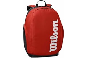 Wilson Mochila de Pádel Tour Pro Staff, hasta 2 Palas, Negro/Rojo
