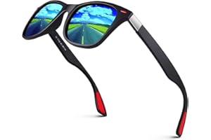 LINVO Gafas de Sol Hombre Mujer Polarizadas Clásicas Rectangulares Ligeras TR90 100% Protección UV400 para Conducir Pesca Gafas