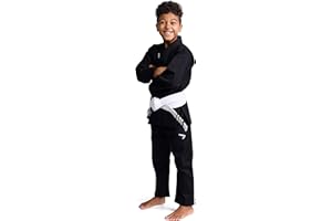 IPPONGEAR Brazilian Jiu Jitsu Kinder/Einsteiger Anzug inkl weißem Gürtel [Pearl-Weave Material I 350gr/m² Stoffdichte I Reißfest]