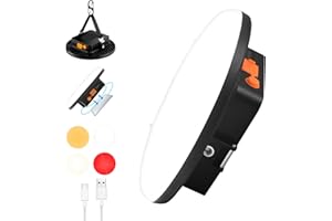 IODOO Faro di ricerca a LED da 16500 mAh, torcia da 3000 LM, Luce da Campeggio a 4 Modalità di Illuminazione, Magneti N42 Migliorati con Lanterna da Campeggio con Connettore Espandibile 1/4 Bianco