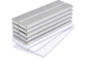 OCEUMAOA Imanes Neodimio Potentes Rectangulares 60x10x3mm Iman Adhesivos para Manualidades Refrigeradores de Pizarra Magnética Oficina Escuela Familia Magnet 10 Piezas