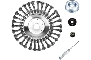 BEKASA Cepillo de Malas Hierbas de 6 Pulgadas, 25,4 mm, Cepillo para desbrozadora para Eliminar Malas Hierbas, cortacésped