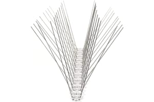 Yaheetech Taubenabwehr 5m (10pcs x 50cm) Edelstahl Spikes 4 Reihig Vogelabwehr Taubenspikes, für Dach Balkon Fenster, gegen Tauben/Kleinvögel/Katzen