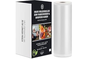 SiaMed Rouleau de film professionnel 28 x 600 cm pour tous les appareils sous vide sans BPA, très résistant et indéchirable env. 150 µm, lavable à 95 °C, compatible sous vide, réutilisable, convient