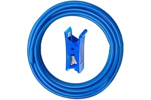 HUAZIZ Tubo Flessibile Pneumatico in Poliuretano PU - 20 Metri, Blu, 8 mm OD x 5 mm ID - Kit Con Tagliapatubi