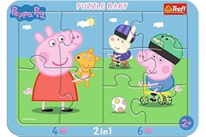 Trefl-Puzzle Baby con Marco, para niños a Partir de 2 años Puzzels, Color Peppa Pig Feliz