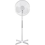 Generic 16 OSCILLATING PEDESTAL AIR COOLING ELECTRIC FAN EXTENDABLE ADJUSTABLE STAND, White