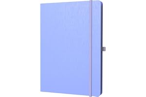ONAVIA A4 Lined Notebook, Notebook Hard Cover, 80 Sheets (160 Pages) 80 g/m², 7 mm Line Spacing for Home, School and Work (Cornflower Blue)