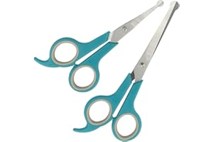 Acme United Europe GmbH Pets Aid Only Fellscheren-Set, abgerundete Spitze, Pfotenscheren, Gesamtlänge 14,8 cm BZW. 17,5 cm, Klingenlänge 5,1 cm BZW. 7,7 cm, PAO-10004