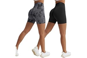 Vertvie Scrunch Butt Short de Sport Femmes, Short de Cyclisme Push Up Legging Court Short de Yoga à Taille Haute Short de Gym Opaque sans Couture Collants Shorts Anti Cellulite
