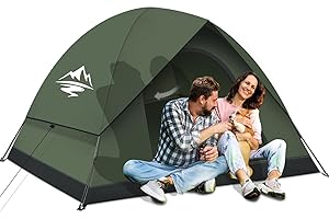 Zelt 2-3 Personen Camping Zelte - Ultraleichte Campingzelt Kuppelzelt Winddicht 3-4 Saison mit Abnehmbarer äußerer Zeltplane, Kleine Packungsgröße, Geeignet für Camping Wandern Backpacking Familien