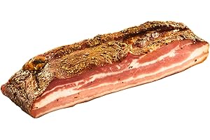 ‎BAVAREGOLA BAVAREGOLA Pancetta aus Südtirol - 300g - Original Speck aus Italien - Bauchspeck geräuchert & luftgetrocknet am Stück - Südtiroler Speck Spezialität