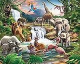 Walltastic Jungle Adventure Wallpaper Mural 8ft x 10ft (DIY &amp; Tools)