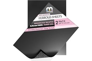Samoprzylepne arkusze żelazne ze stali gumowej A4 (powierzchnia magnetyczna) od The Magnet Shop (2)