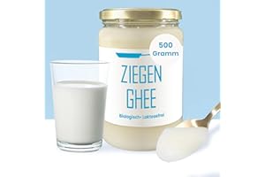 ‎GHEE EASY Ghee Easy Bio Ziegen Ghee 500g - Reine geklärte Ziegenbutter - 100% Bio - Ideal für Paleo und Keto - Gluten- und laktosefrei - Ayurveda