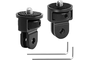 NAEBRO 2 Pezzi Adattatore in Alluminio da 1/4" per Fotocamera e Montaggio per Insta360 One X2, SJCAM, SJ4000, Xiaomi e Altre Action Cam