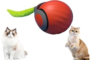 TBLMPNE Speedy Tail 2.0,Speedy Tail Cat Toy,Automatic Moving Cat Toy Ball with Tail,Smart Interactive Cat Toy Ball,Three Mode Switching,Relieve Anxiety(Orange)