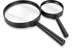 vsshe 10x Förstoringsglas, Set Med 2 Innehåller Både Ett 50 Mm Och Ett 75 Mm Läsförstoringsglas, Handförstoringsglas För äldr