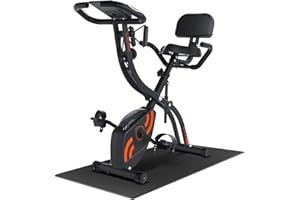 ‎SPORTNEER Sportneer Heimtrainer Fahrrad Klappbar, 4-in-1 Ergometer Heimtrainer, Spinning Bike Indoor mit 16 Widerstandsstufen, Ergometer Klappbar mit LCD-Display & Handpulssensoren, Für Anfänger & Profis