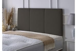 SERENITY HEADBOARDS Divan Bed Headboard Alton Chenille 20" Height Padded Paneled Headboard (Charcoal, 4ft Small Double)