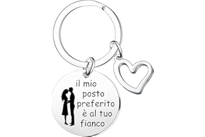 Ghloyza Regali Di San Valentino Regali Portachiavi Per Marito Moglie Regalo Fidanzato Dalla Fidanzata Regali Portachiavi Il Mio Posto Preferito È Al Tuo Fianco Regali Per Amanti