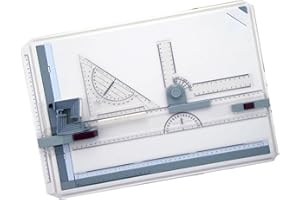 Kasadin A3 Zeichenbrett Professionelles Zeichenplatte mit Parallel Einstellbar Winkel 51 cm x 37 cm, A3 Kit Set Professionelles Arbeiten LKO272