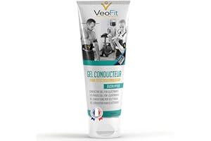 VeoFit- Gel Conduttore Elettrostimolazione Eucalipto, Gel per Elettrostimolatore EMS, TENS, Elettrodi elettrostimolatori, Gel Pad – Migliora l’Aderenza degli Elettrodi, Protegge la pelle – Made in France