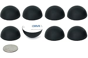 Hudson Hi-Fi 1.25" Platinum Silicone Hemisphere Bumper, Non-Skid Isolation Feet with Adhesive - 20 Duro - 8 Pack Black, 1.25" Hemisphere - 8 Pack