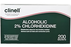 Fannin IBCA2C200 Wipe, Alcoholic 2% Chlorhexidine, 190 mm Width, 105 mm Length, White (Pack of 200)