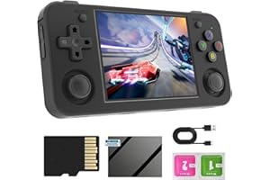 TEMOO RG35XX H Console Portatile, 64G+128G Sistemi Linux 10000+ Giochi Emulatore Console, Schermo Da 3,5 Pollici Videogiochi Portatili Supporto Gamepad e Uscita TV, Batteria 3500mAh Retro Console
