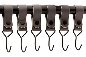 Brute Strength - Multifunktionshaken Mit Lederschlaufe - Grau - 12X - Kleiderhaken Garderobenhaken Campinghaken Leder