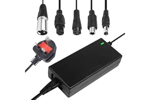 Winric Battery Charger For Electric Scooter, 42V 2A Mobility Scooter Charger,Electric Bike Charger with 5-Connectors Lithium Battery for Electric Balance Scooter, Electric Bike, Drifting Board