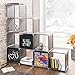 Produktbild Bücherregal Raumtrenner SpeedRack 10er Stufenregal in Anthrazit 146x146x36cm Steckregal Regalsystem