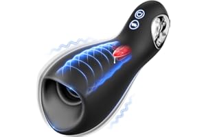 Sex Spielzeug für die Männer Masturbator, Elektrischer Masturbieren für Männer mit 5 Zungenleckmodi Hohler Ring, 3IN1 Penis V