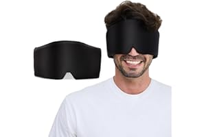 NEUTYPECHIC Maska nocna, 100% naturalna jedwabna maska do spania, z regulowaną opaską na głowę, wyjątkowo miękka i wygodna, odpowiednia dla mężczyzn i kobiet (czarna)
