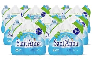 Acqua Sant'Anna Pack 1,0L Naturale | 54 bottiglie | Acqua Minerale Naturale Oligominerale Minimamente mineralizzata | Bottiglie di Plastica 100% Riciclabile