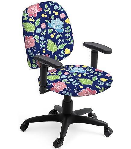 Kaktus-Stuhlbezug Set – 2-teilig, Dehnbar, Polyester, Für Bürostühle, 44x38 & 45x47 Cm, Grün